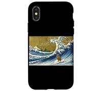 Cute Funny Kids Surfing A Great Wave Baby Quokka Lover Custodia per iPhone X/XS