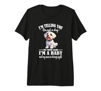 Cute Funny Mom Says I'm A Baby Maltese Lover Maglietta Premium