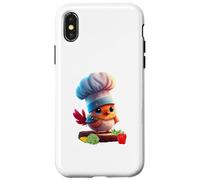 Cute Funny Restaurant Chef Bird Yes Chef Custodia per iPhone X/XS