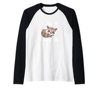 Cute Funny Sleeping I Nap Periodically Raccoon Lover Maglia con Maniche Raglan