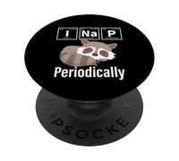 Cute Funny Sleeping I Nap Periodically Raccoon Lover PopSockets PopGrip Adesivo