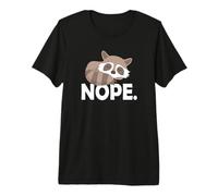 Cute Funny Sleeping Nope Raccoon Lover Maglietta Premium