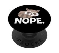 Cute Funny Sleeping NOPE Raccoon Lover PopSockets PopGrip Adesivo