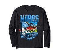 Cute & Funny Wings Are For Fairies Helicopter Pilot Flying Maglia a Manica