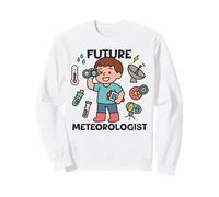 Cute Future Meteorologist Kids Boy Weather Scientist White Felpa