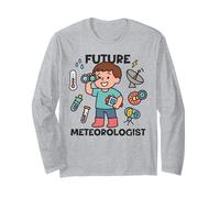Cute Future Meteorologist Kids Boy Weather Scientist White Maglia a Manica