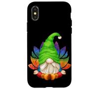 Cute Garden Gnome With Lotus Flower For Mom & Yoga Teacher Custodia per iPhone X/XS