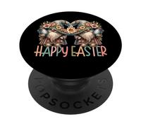Cute Garden Gnomes With Easter Eggs For Teacher Happy Easter PopSockets PopGrip Adesivo
