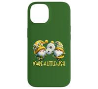 Cute Gardening Gnome Graphic Make A Little Wish Dandelion Custodia per iPhone 14
