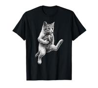 Cute Gattino Runningback Football Funny Cool Football Cat Maglietta