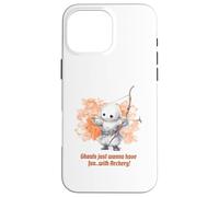 Cute Ghost Archery Halloween Ghouls Just Wanna Have Fun Custodia per iPhone 16 Pro Max