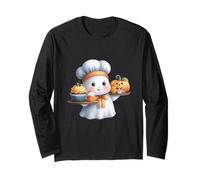 Cute Ghost Baker Halloween Chef Spooky Baking Men Women Maglia a Manica