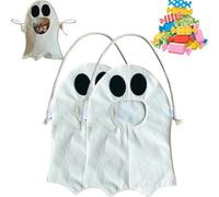 Cute Ghost Beginner Shoulder Bags, Ghost Trick or Treat Candy Bag, Ghosts Shaped Storage Bag for Spooky Party Decorations