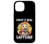 Cute Ghost Coffee Halloween Creep It Real Before Caffeine Custodia per iPhone 14