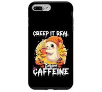 Cute Ghost Coffee Halloween Creep It Real Before Caffeine Custodia per iPhone 7 Plus/8 Plus