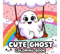 Cute Ghost Coloring Book: 50 Cozy, Bold, and Easy Spooky Designs with Cute Creepy Characters for Adults and Teens for Relaxation