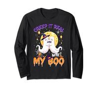 Cute Ghost Couple Halloween Creep It Real with My Boo Maglia a Manica