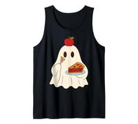 Cute Ghost Eating Pie Halloween Fall Autumn Apple Lover Canotta