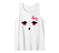 Cute Ghost Face with Bow for Girl Women Halloween Costume Canotta