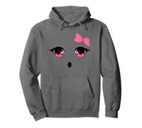 Cute Ghost Face with Bow for Girl Women Halloween Costume Felpa con Cappuccio