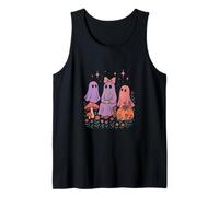 Cute Ghost Friends Camicia Pastello Spooky Halloween Funghi Canotta