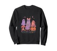 Cute Ghost Friends Camicia Pastello Spooky Halloween Funghi Felpa