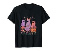 Cute Ghost Friends Camicia Pastello Spooky Halloween Funghi Maglietta