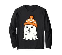 Cute Ghost Halloween Kawaii Ghost Beanie Funny Quiet Ghost Maglia a Manica