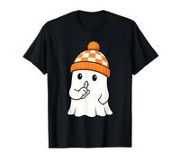 Cute Ghost Halloween Kawaii Ghost Beanie Funny Quiet Ghost Maglietta