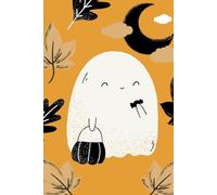 Cute Ghost Halloween Notebook: 120 Lined Pages, Anime Halloween Trick or Treat Design