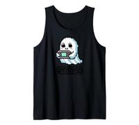 Cute Ghost Halloween Spooky Boo Gamer Videogame Canotta