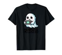 Cute Ghost Halloween Spooky Boo Gamer Videogame Maglietta