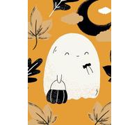 Cute Ghost Hardback Journal: 120 lined pages, Anime Halloween Trick or Treat Design