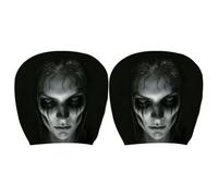 Cute Ghost Headrest Covers, 2 Pieces Elastic, Spooky Horror Halloween