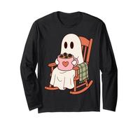 Cute Ghost Hot Cocoa Cozy Comfort Theme Maglia a Manica