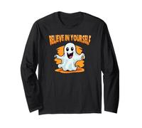 Cute Ghost Police Security Candy Halloween Maglia a Manica