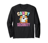 Cute Ghost Police Security Candy Halloween Maglia a Manica