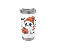 Cute Ghost Pumpkin Spice Autunno Coffee Lover Ragazze Donne Bicchiere termico in acciaio inox doppia parete