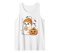 Cute Ghost Pumpkin Spice Latte Stagione Autunnale Canotta