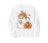 Cute Ghost Pumpkin Spice Latte Stagione Autunnale Felpa