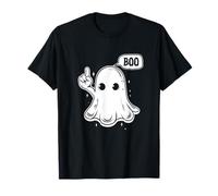 Cute Ghost Says Boo Spooky Design - Abbigliamento divertente per il festival autunnale Maglietta