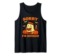 Cute Ghost Sorry I'm Booked Bookworm Halloween Reading Canotta