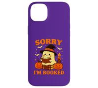 Cute Ghost Sorry I'm Booked Bookworm Halloween Reading Custodia per iPhone 14 Plus