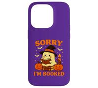 Cute Ghost Sorry I'm Booked Bookworm Halloween Reading Custodia per iPhone 14 Pro