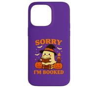 Cute Ghost Sorry I'm Booked Bookworm Halloween Reading Custodia per iPhone 14 Pro Max
