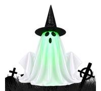 Cute Ghost Tabletop Decor Lighted Halloween Statue For Home Display