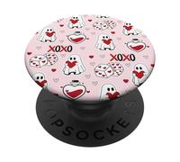 Cute Ghost Valentines XOXO Heart Dice Spooky PopSockets PopGrip Adesivo