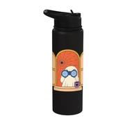 Cute Ghost With Binoculars Watching Halloween Spooky Season Stainless Steel Insulated Water Bottle