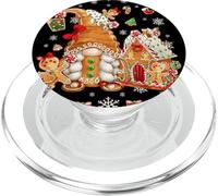 Cute Gingerbread House Decor For Women With Christmas Gnome PopSockets PopGrip per MagSafe