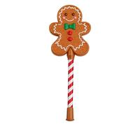 Cute Gingerbread Man Contactless Festive Stick Christmas Payment Wand | Funny Festive Payment Wand Christmas Payment Wand for Travel, Office, Retail Store, Cafe, Holiday Shopping, Party